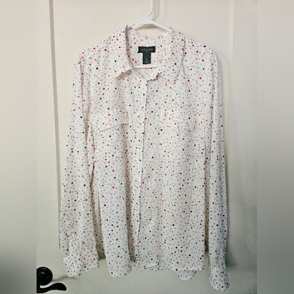 Investments - Women's Polka Dot Button-Down Shirt